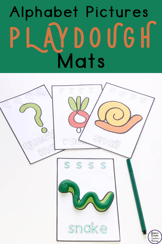 Alphabet Pictures Playdough Mats - Simple Living. Creative Learning